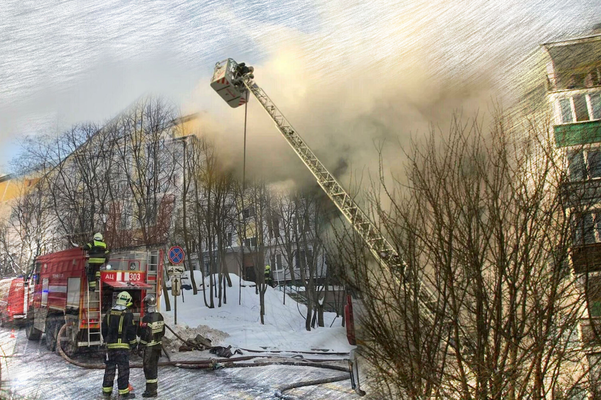 Собянин: «Трагедия. Пожар в жилом доме посёлка Мосрентген»