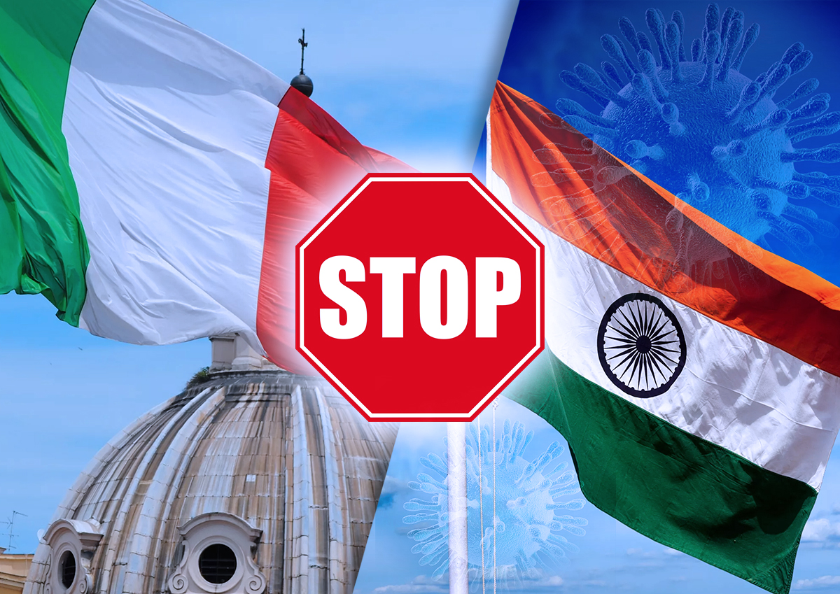 Италия закрыла границы для лиц, посетивших Индию, из-за мутации коронавируса